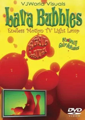 LAVA BUBBLES ENDLESS MOTION TV LIGHT LAMP DVD (O/P)