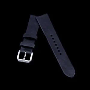 Leather Watch Strap, Vintage Nero (Black) | Stitch-less