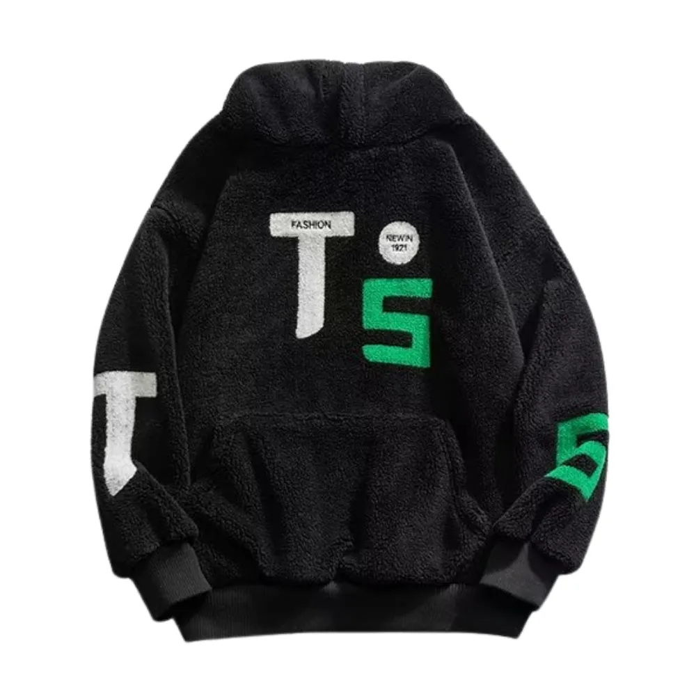 Letter Plus Velvet Hoodie