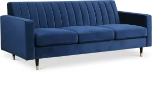 Lola Navy Velvet Sofa