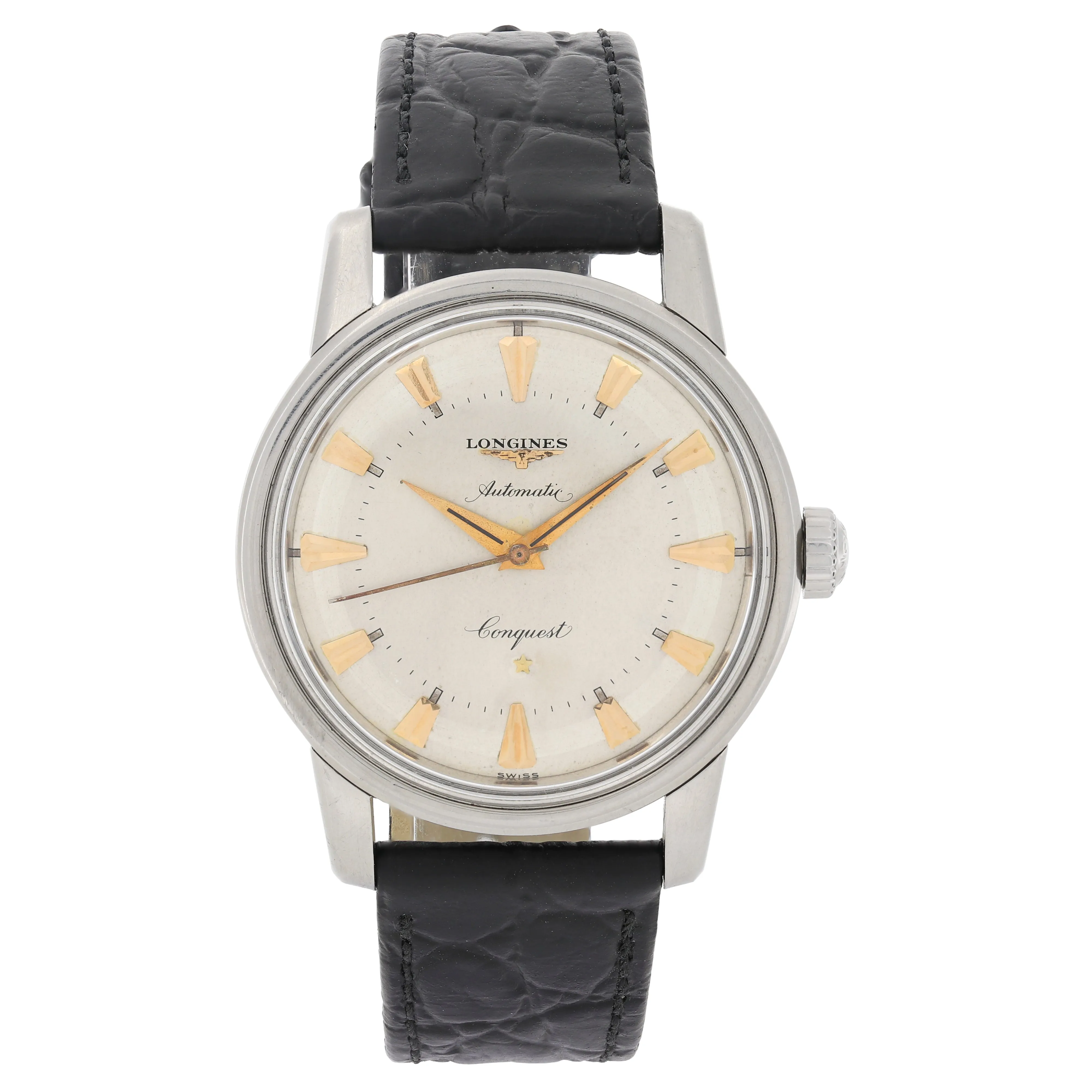 Longines Conquest Automatic Cal. 19 AS Vintage c. 1957 Steel 35 mm