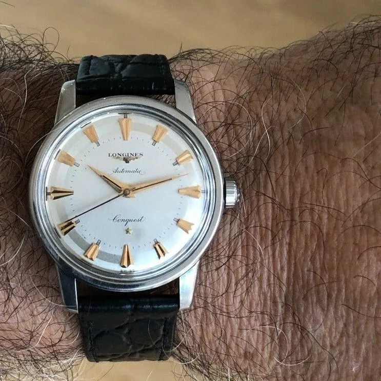 Longines Conquest Automatic Cal. 19 AS Vintage c. 1957 Steel 35 mm