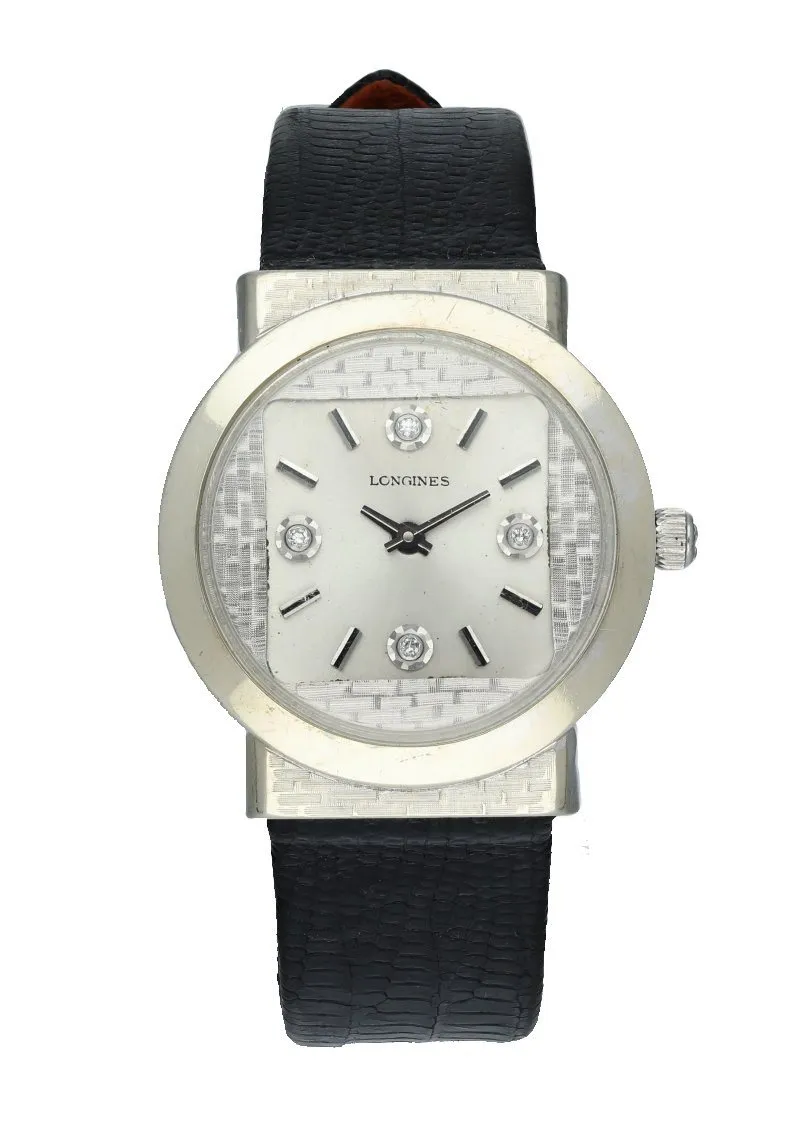 Longines vintage diamond/14K solid white gold Ladies watch