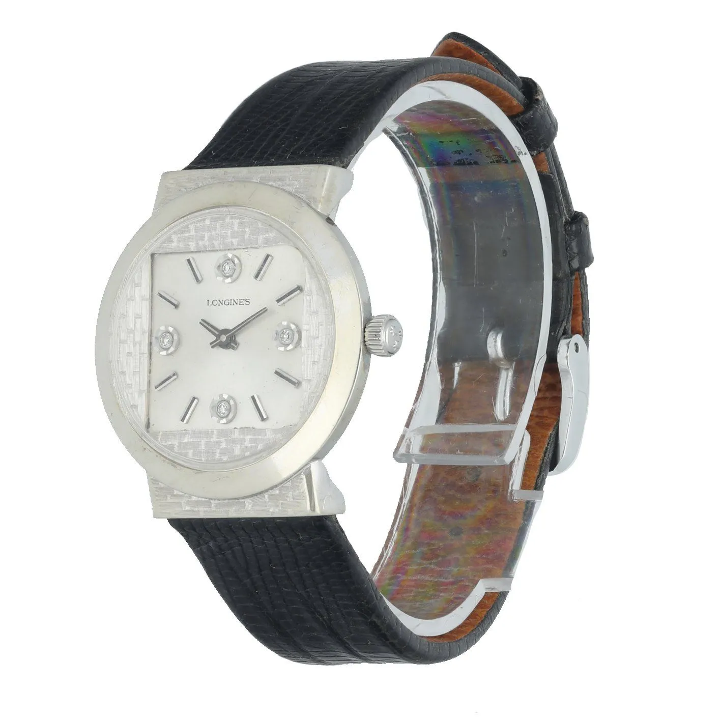 Longines vintage diamond/14K solid white gold Ladies watch