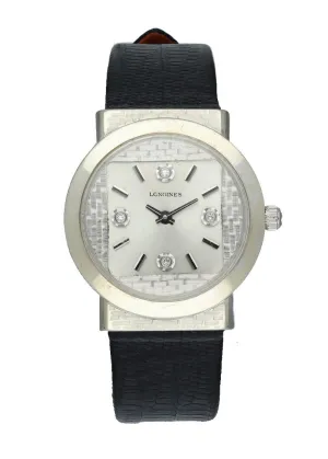 Longines vintage diamond/14K solid white gold Ladies watch