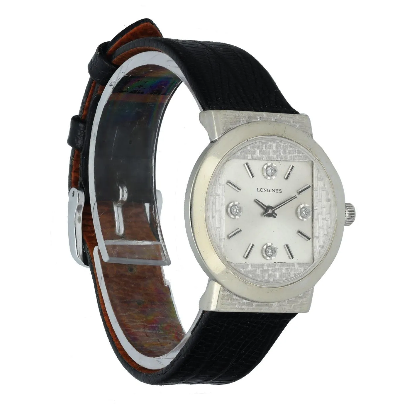Longines vintage diamond/14K solid white gold Ladies watch