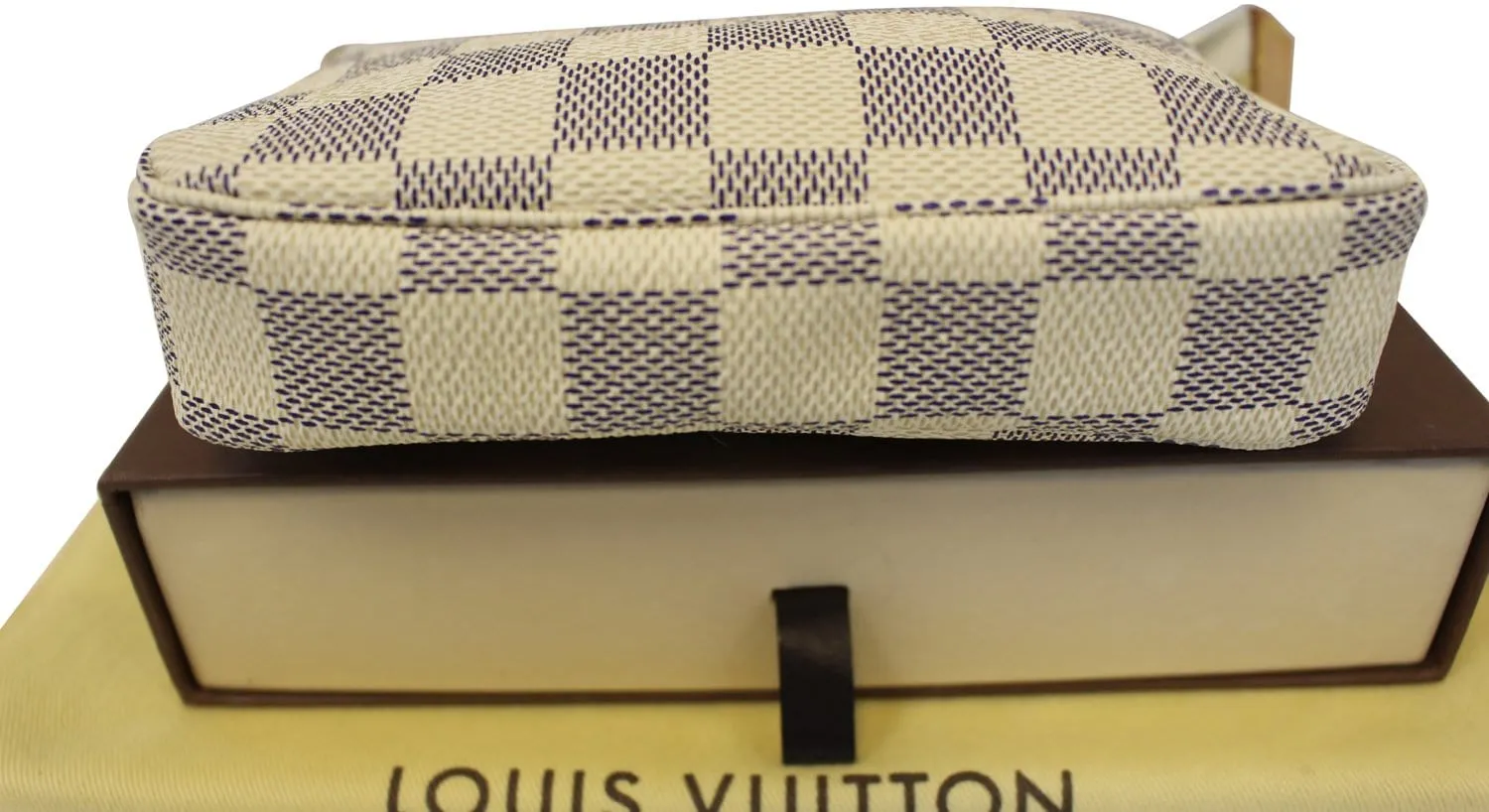 LOUIS VUITTON Damier Azur Mini Accessories Pochette Bag