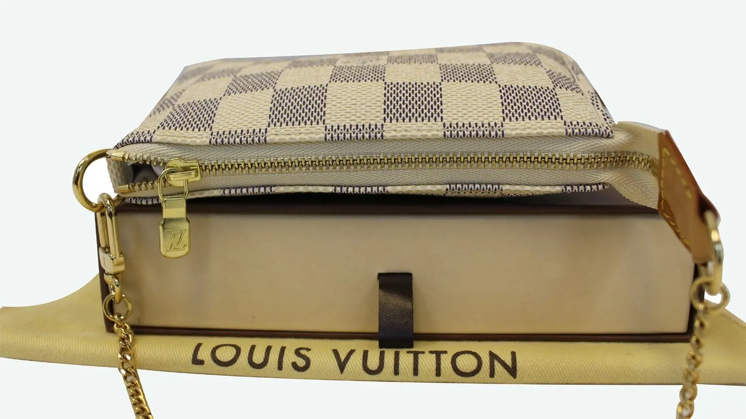 LOUIS VUITTON Damier Azur Mini Accessories Pochette Bag