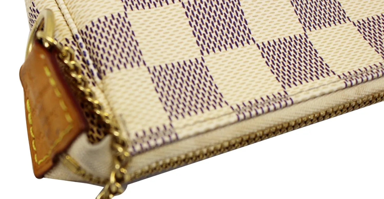 LOUIS VUITTON Damier Azur Mini Pochette Accessoires Pouch