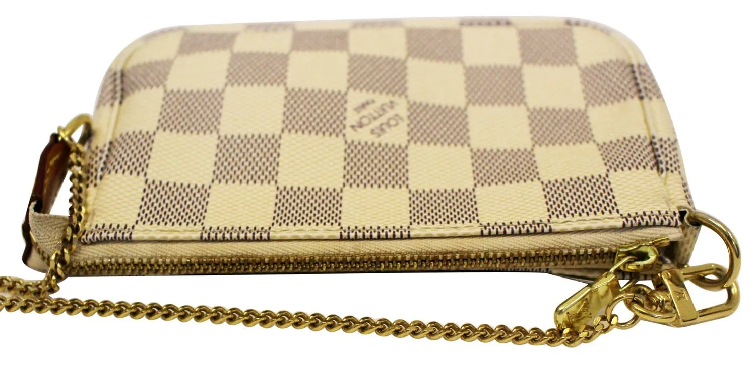 LOUIS VUITTON Damier Azur Mini Pochette Accessoires Pouch
