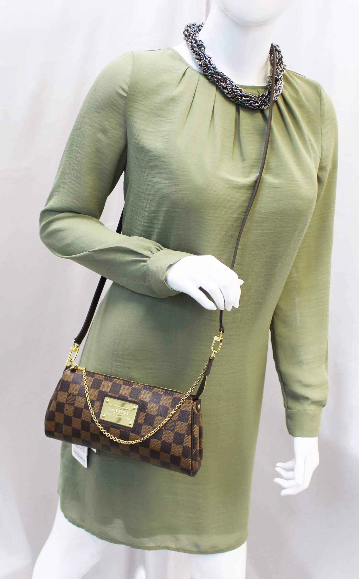 LOUIS VUITTON Damier Ebene Eva Accessories Pouch Crossbody Bag