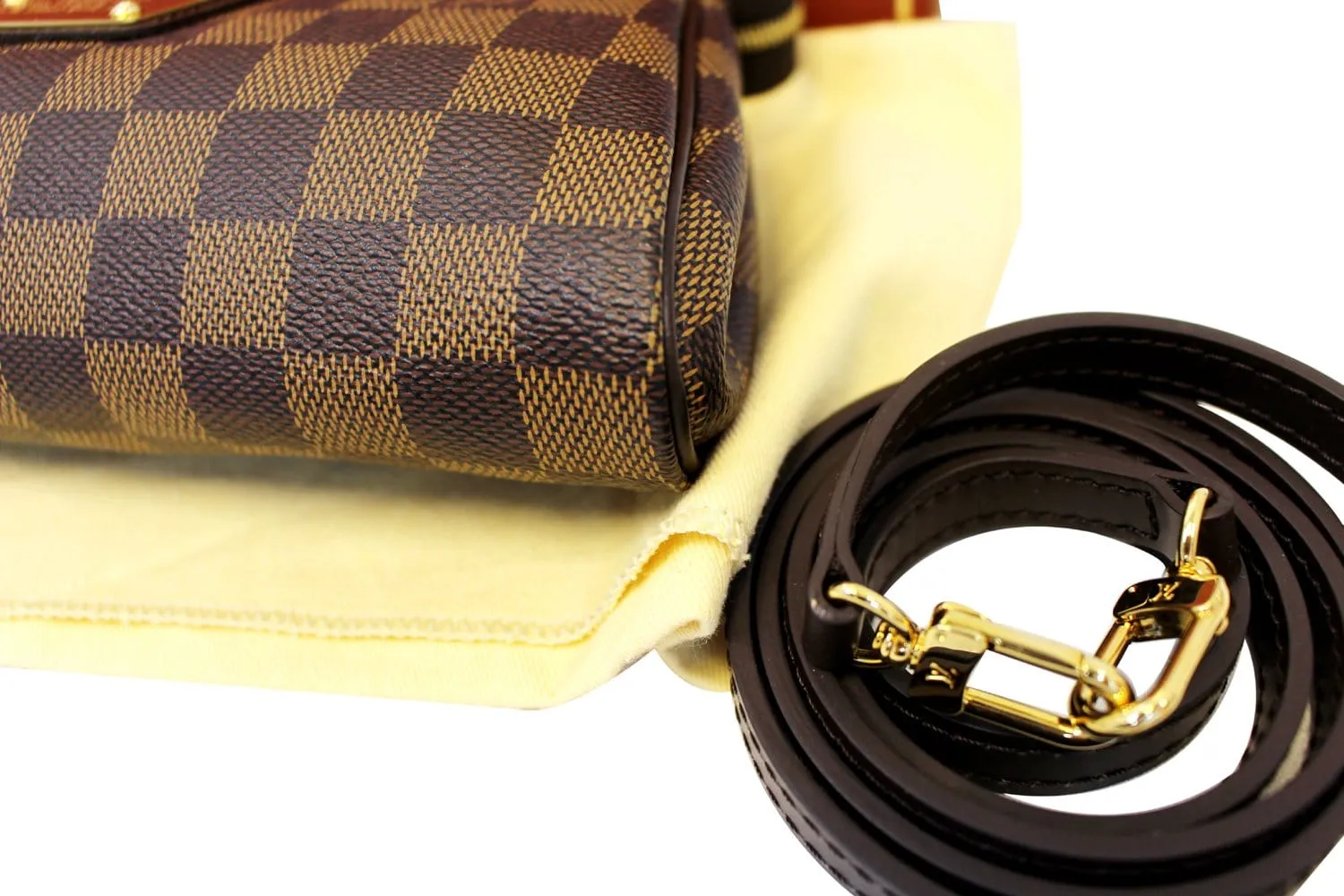 LOUIS VUITTON Damier Ebene Eva Accessories Pouch Crossbody Bag
