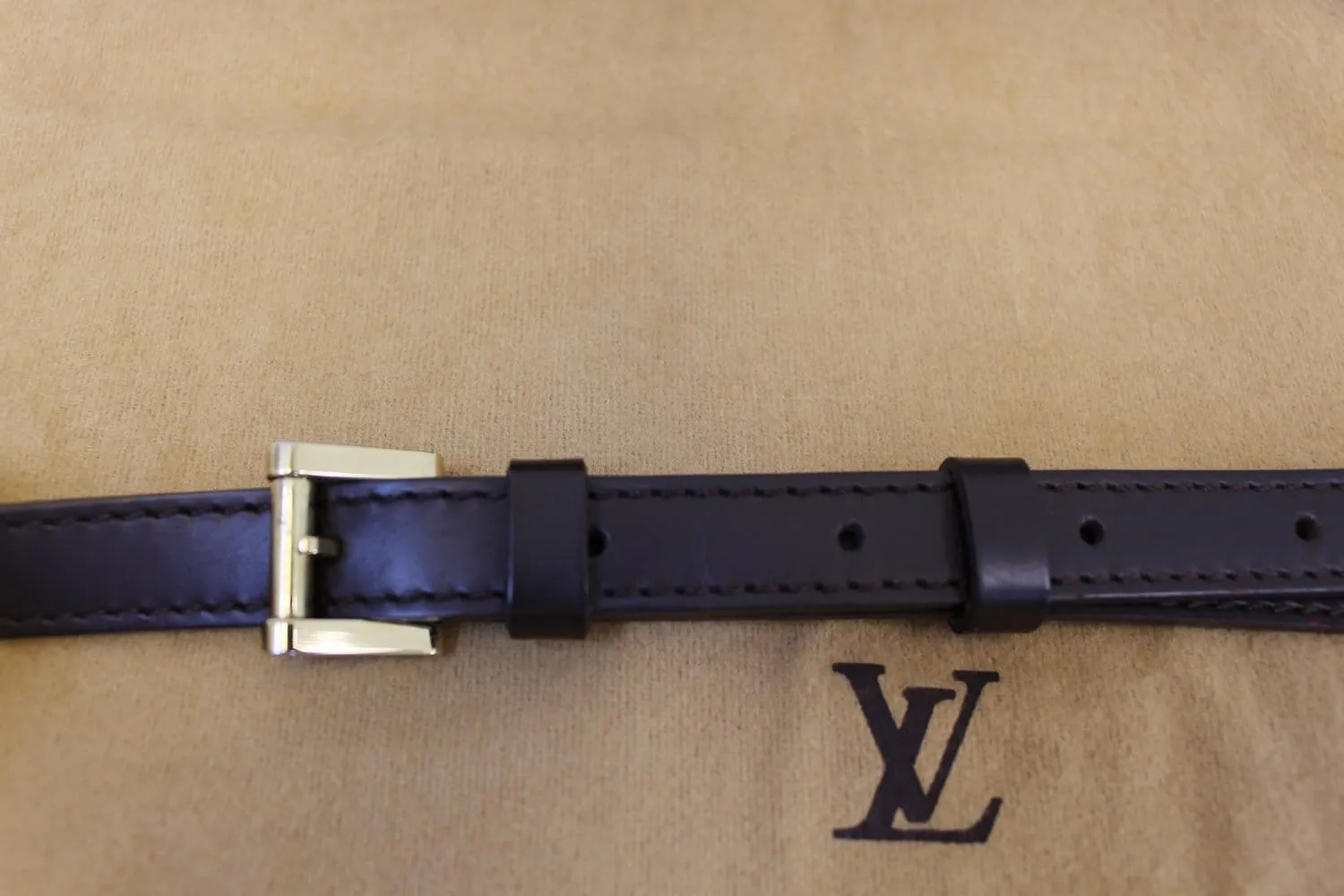 LOUIS VUITTON Damier Ebene Musette Tango Long Strap Crossbody Bag