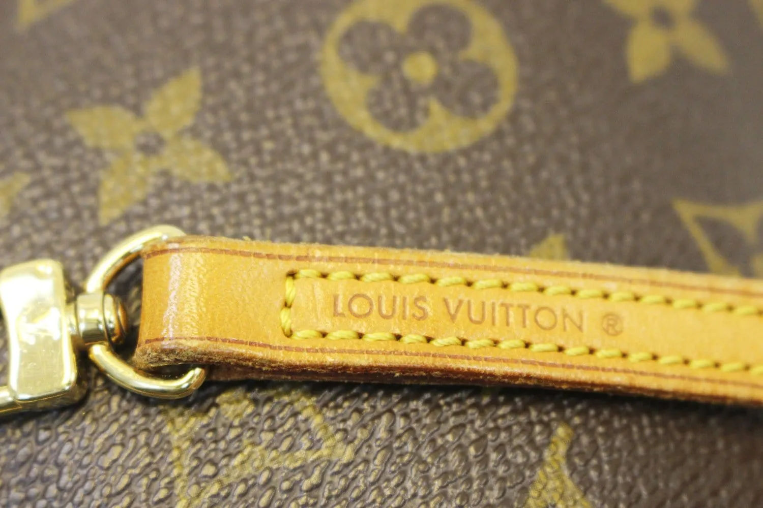 LOUIS VUITTON Monogram Canvas Pochette Long Strap Pouch
