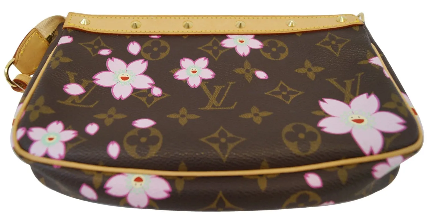 LOUIS VUITTON Monogram Cherry Blossom Accessories Pochette Bag