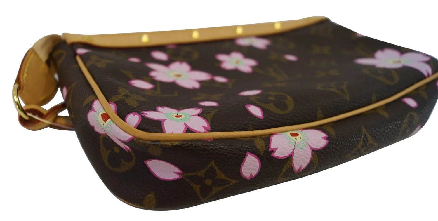 LOUIS VUITTON Monogram Cherry Blossom Accessories Pochette Bag