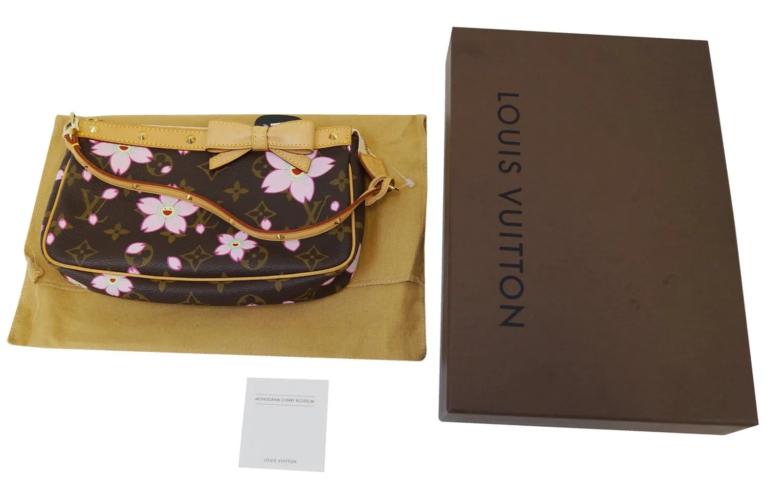 LOUIS VUITTON Monogram Cherry Blossom Accessories Pochette Bag