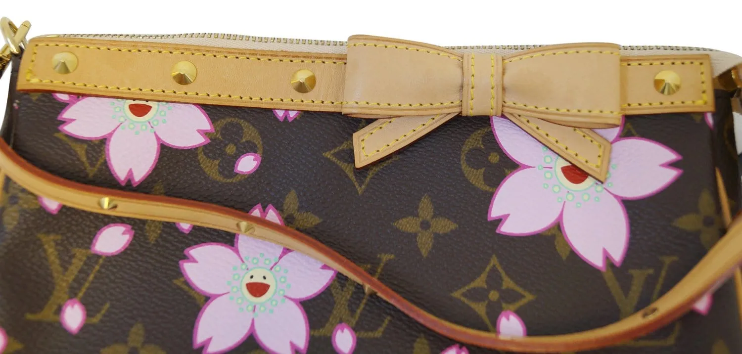 LOUIS VUITTON Monogram Cherry Blossom Accessories Pochette Bag