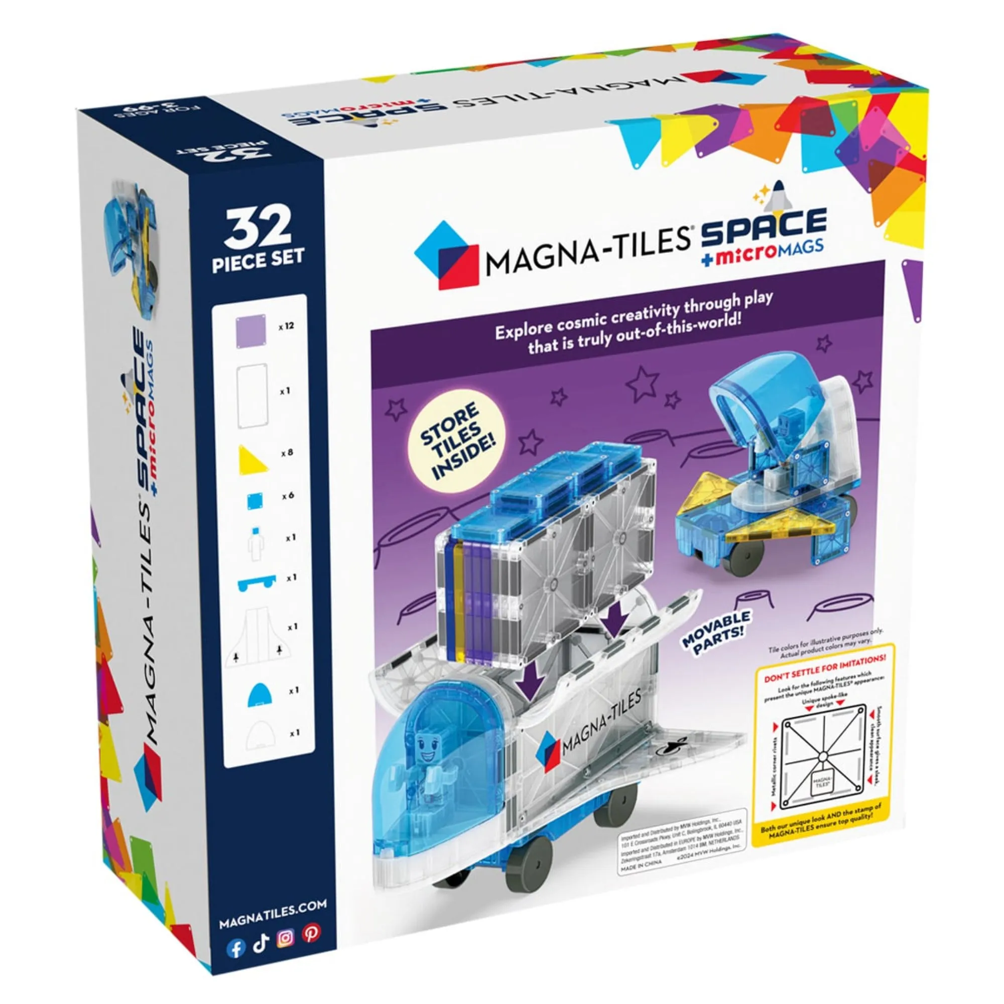 Magna Tiles, Space (32 piese)