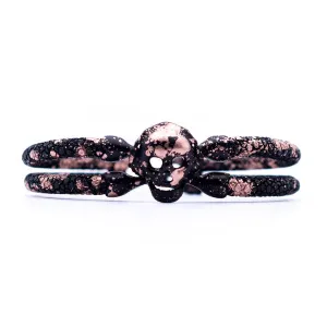 Matte Black Splashed Rose gold Stingray Single Skull