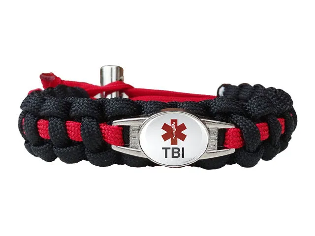 Medical ID TBI Paracord Bracelet