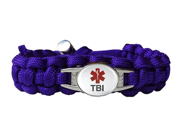 Medical ID TBI Paracord Bracelet