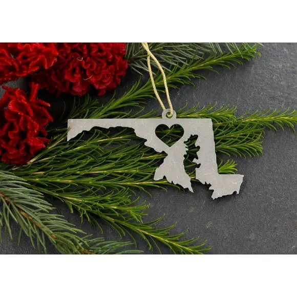 Metal State Ornament - All States Available