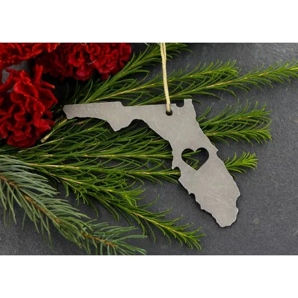 Metal State Ornament - All States Available