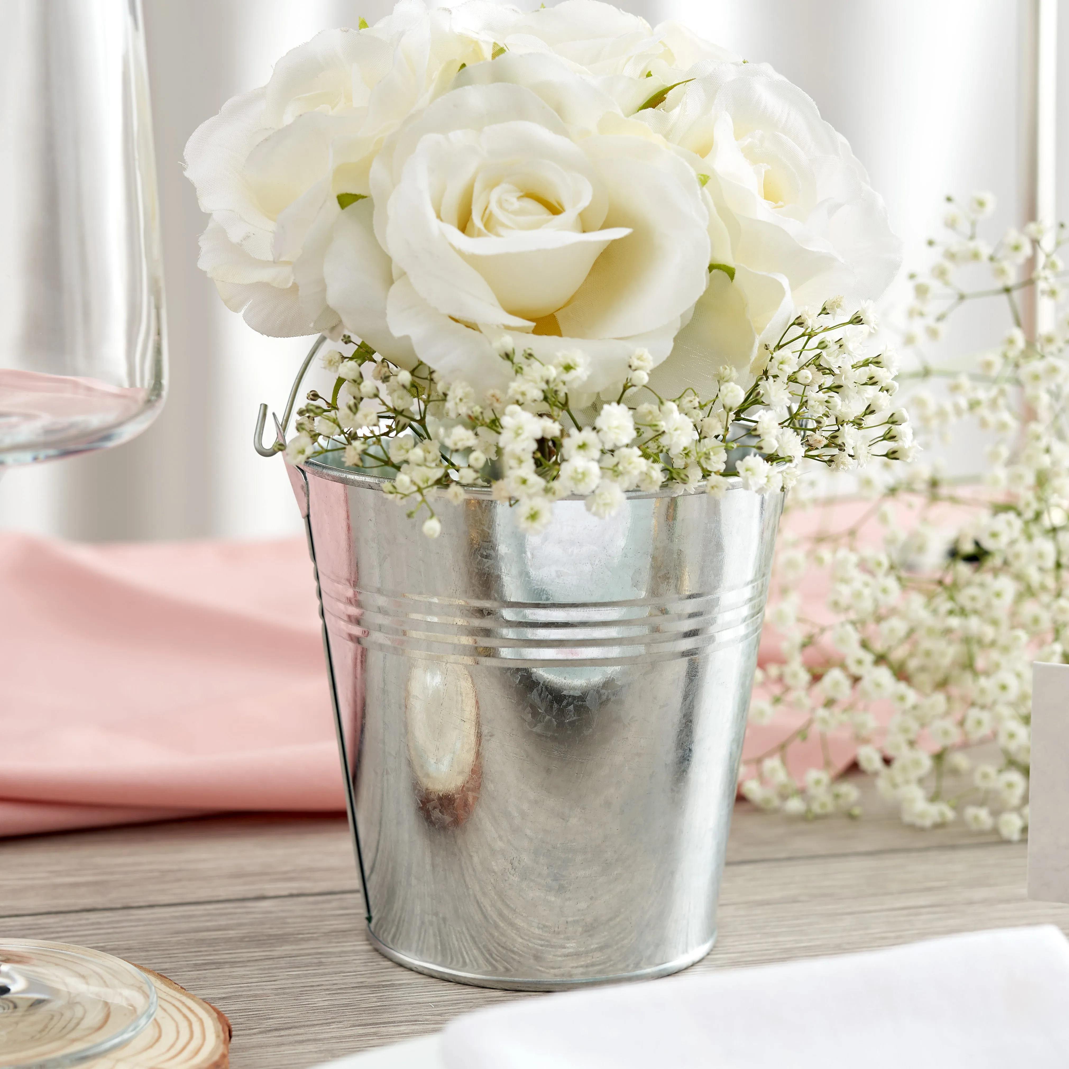 Mini Metal Bucket Table Decorations