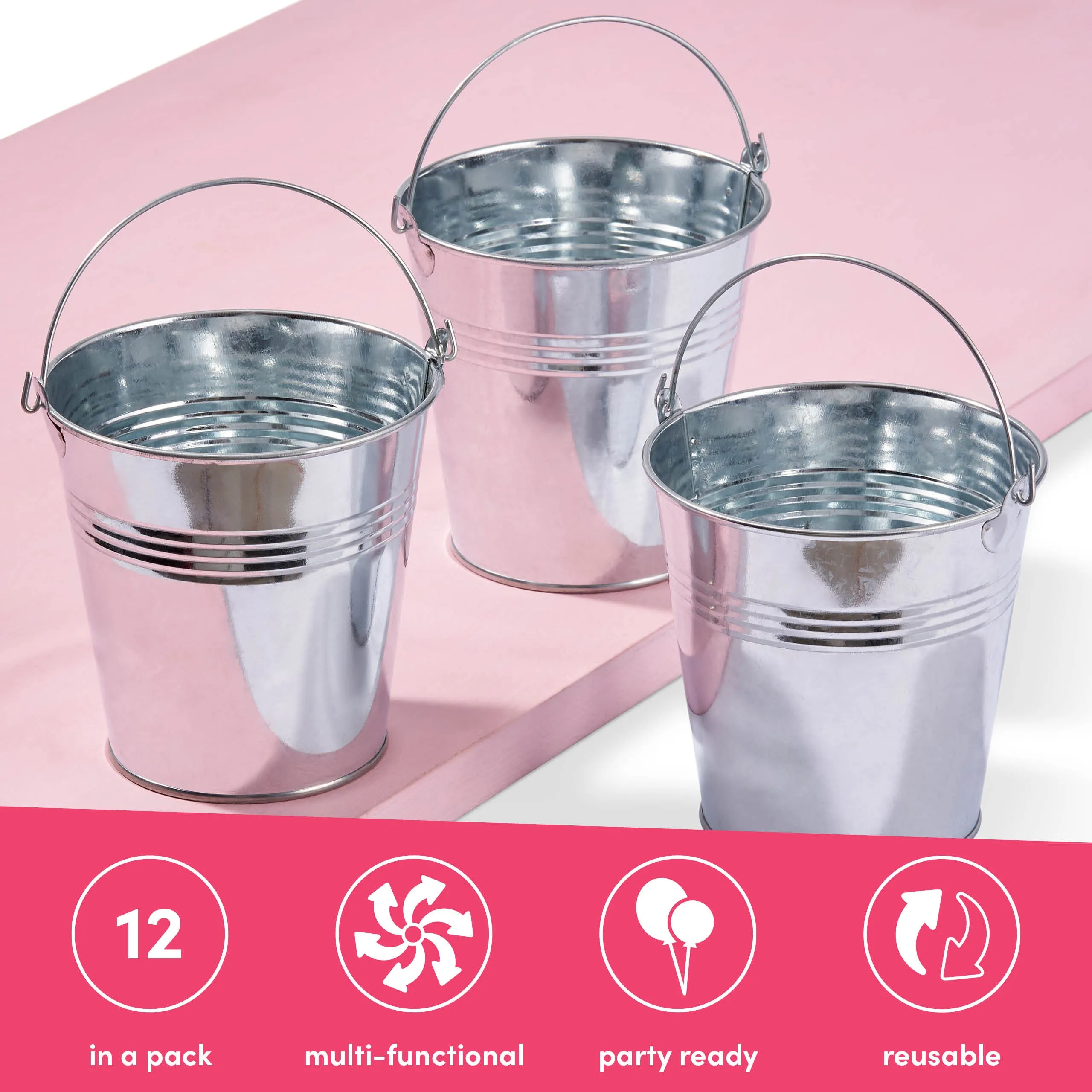 Mini Metal Bucket Table Decorations