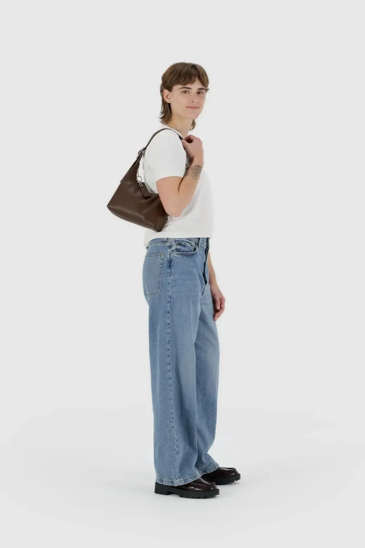 Mini Recycled Leather Shoulder Bag