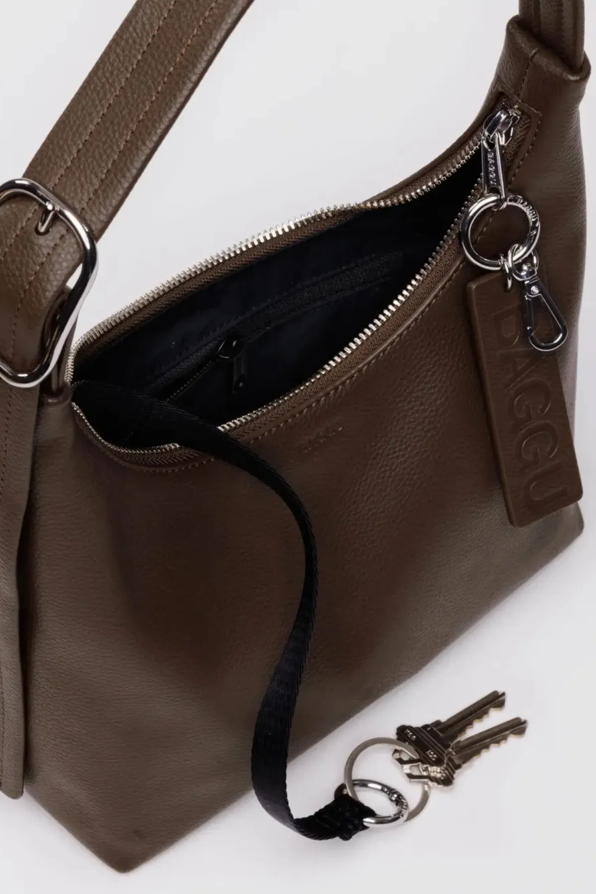 Mini Recycled Leather Shoulder Bag