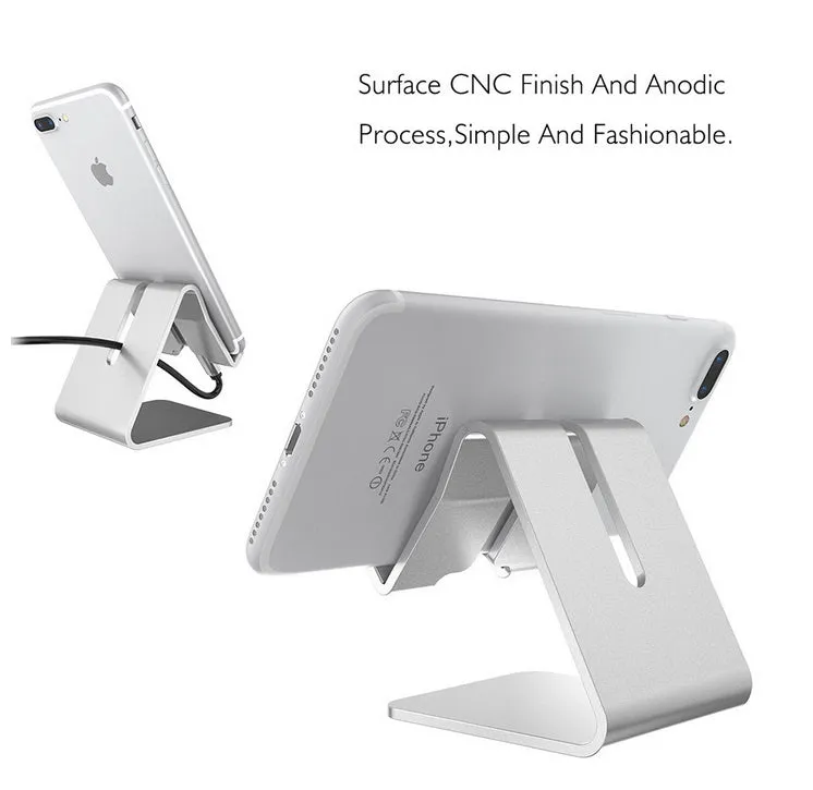 Mobile Phone Holder Stand Aluminium Alloy Metal Tablet Desk Holders Cellphone Stands  Golden