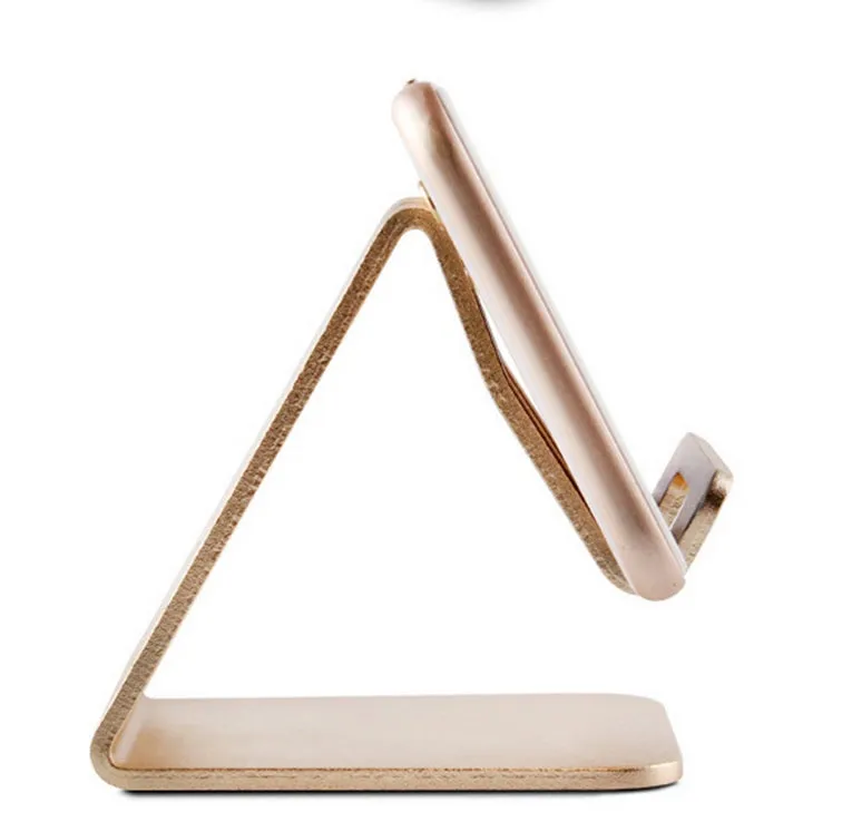 Mobile Phone Holder Stand Aluminium Alloy Metal Tablet Desk Holders Cellphone Stands  Golden