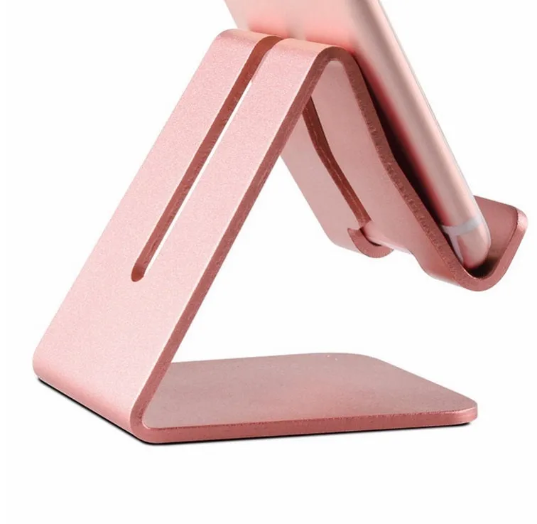 Mobile Phone Holder Stand Aluminium Alloy Metal Tablet Desk Holders Cellphone Stands  Golden