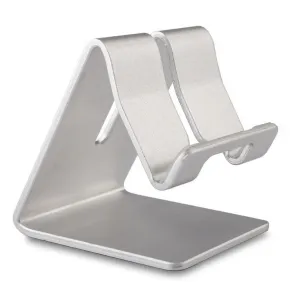 Mobile Phone Holder Stand Aluminium Alloy Metal Tablet Desk Holders Cellphone Stands  Silver grey