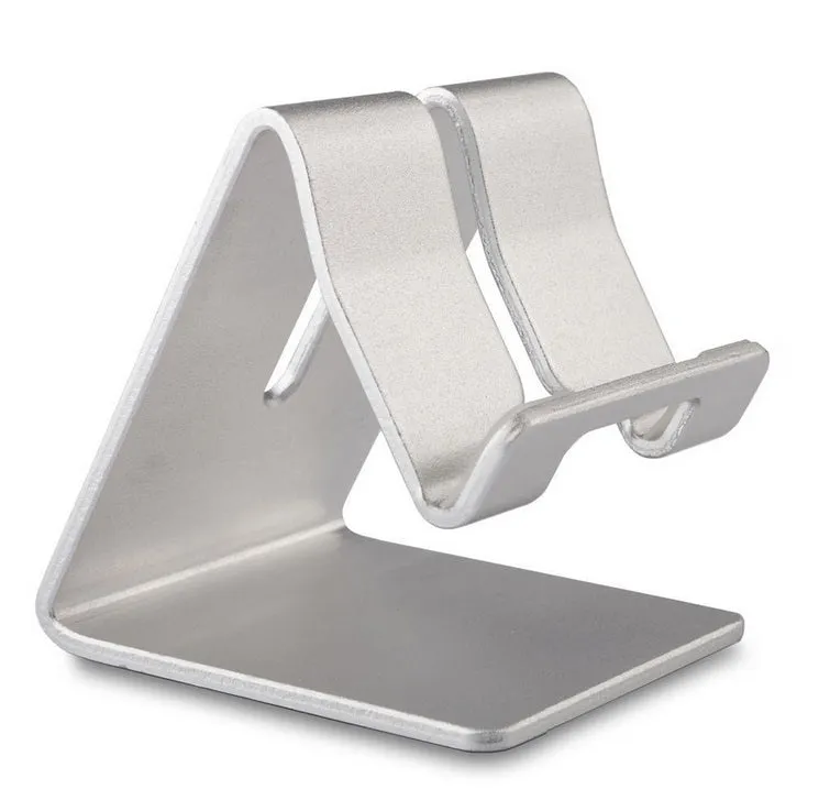 Mobile Phone Holder Stand Aluminium Alloy Metal Tablet Desk Holders Cellphone Stands  Silver grey