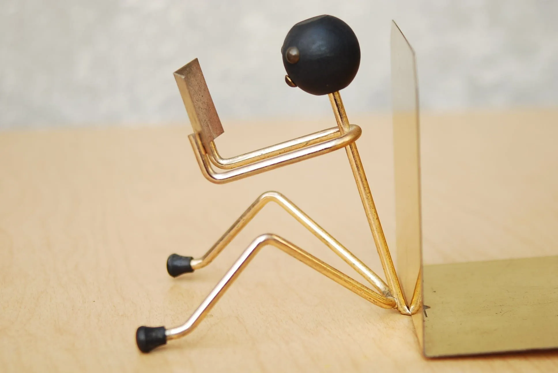 Modernist Stick Figure Bookends
