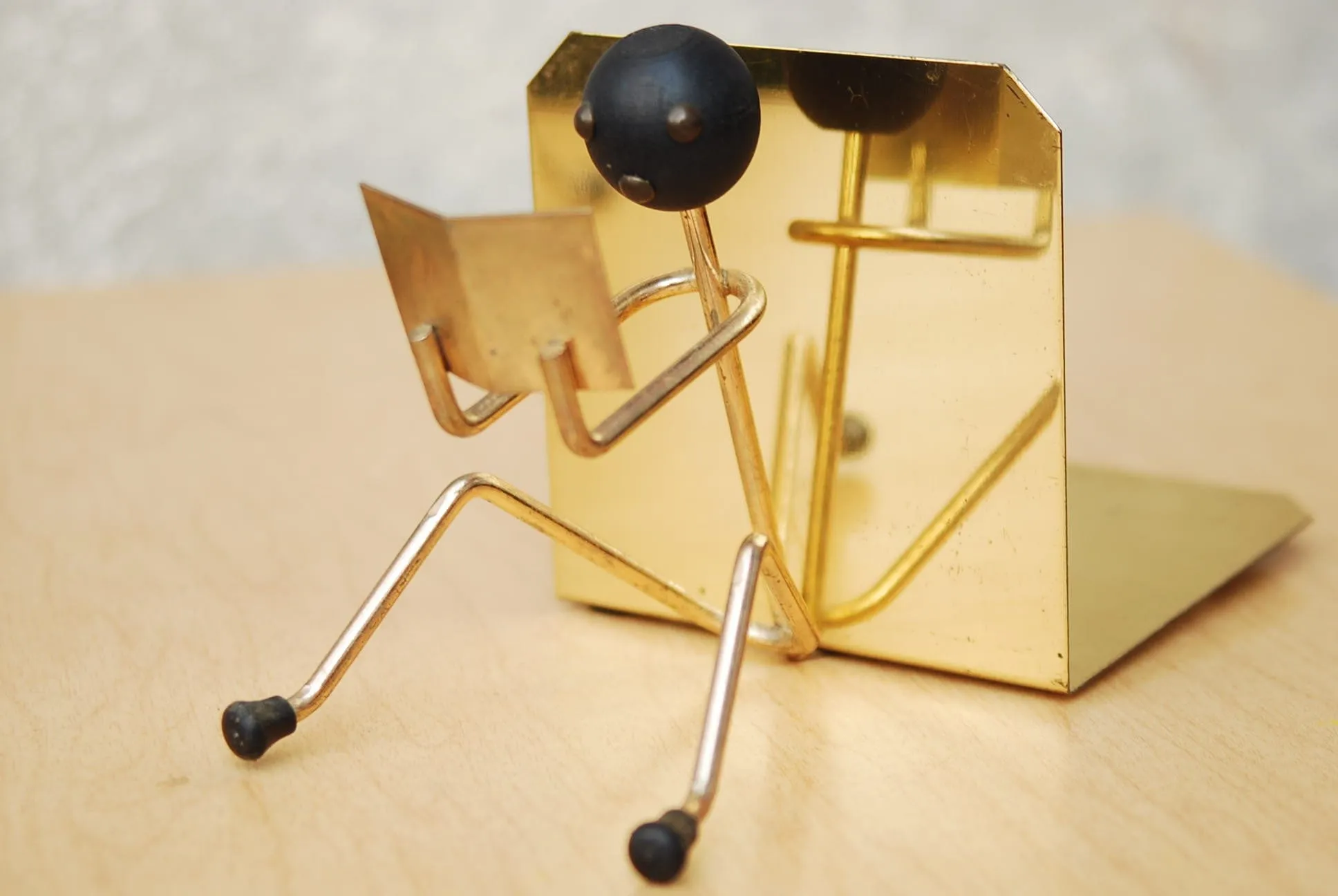 Modernist Stick Figure Bookends