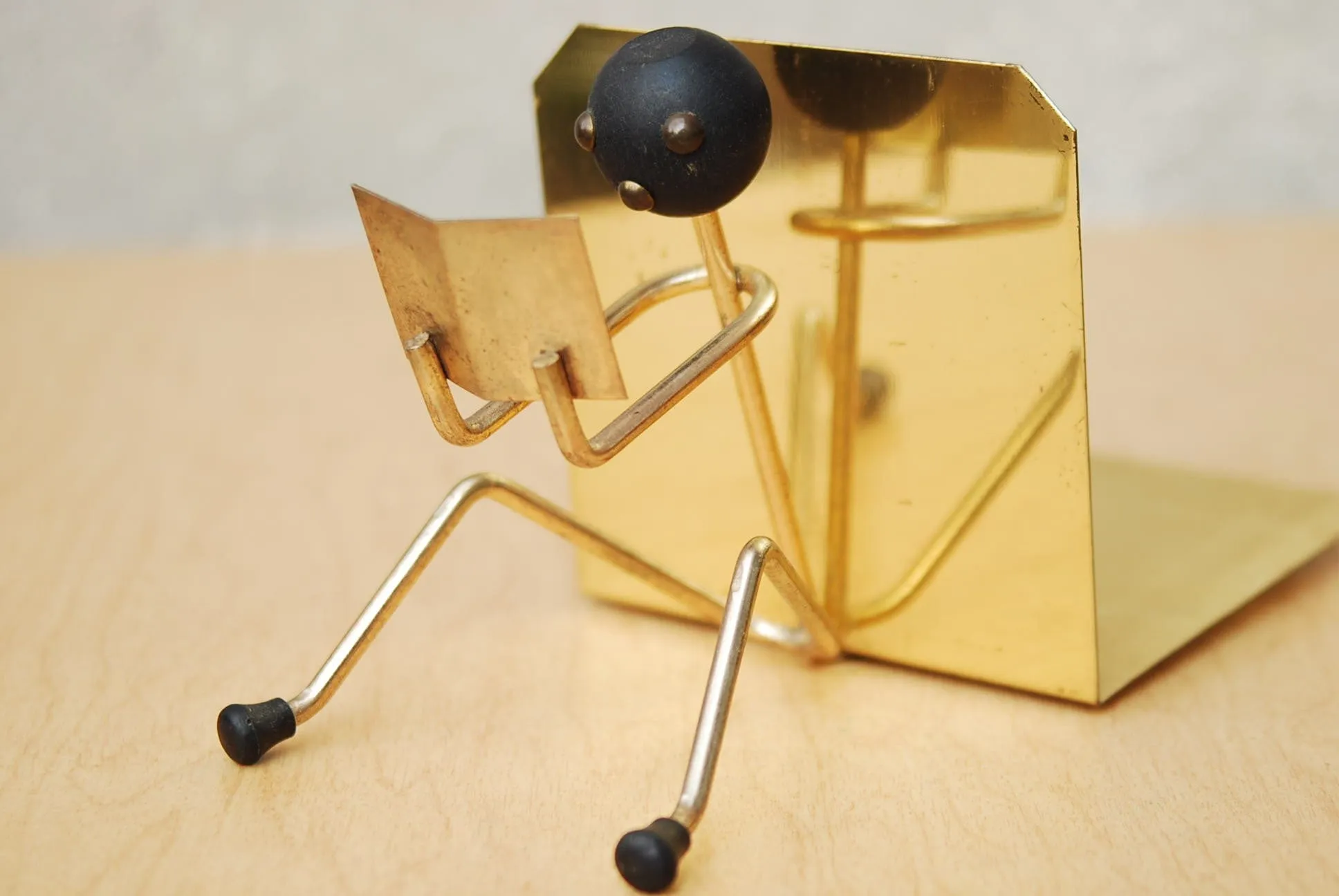 Modernist Stick Figure Bookends