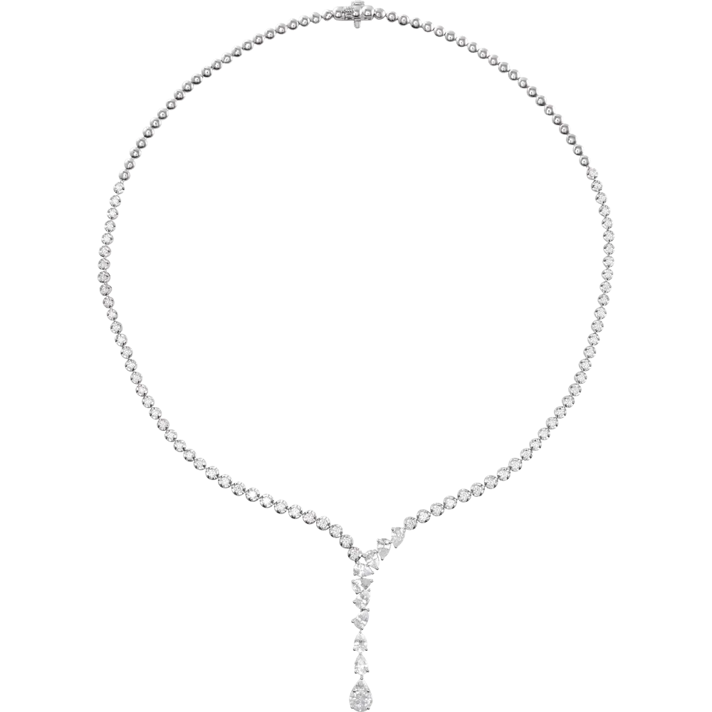 Multi Diamond V-Neck Necklace