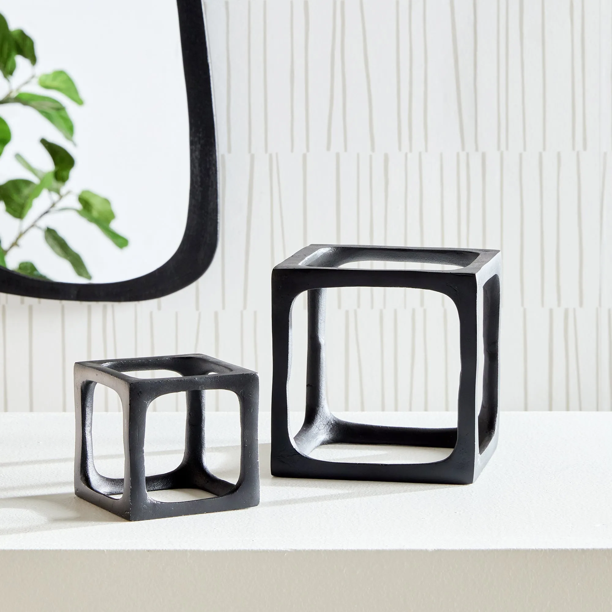 NAPA Home & Garden, CUBIST SCULPTURES, SET OF 2,N2DK19BK