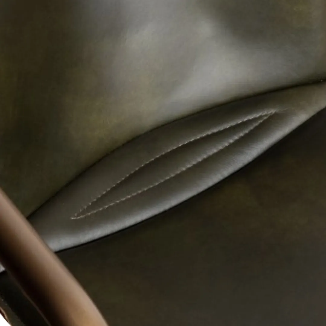 Nisky Leather Counter Chair - Emerald Green