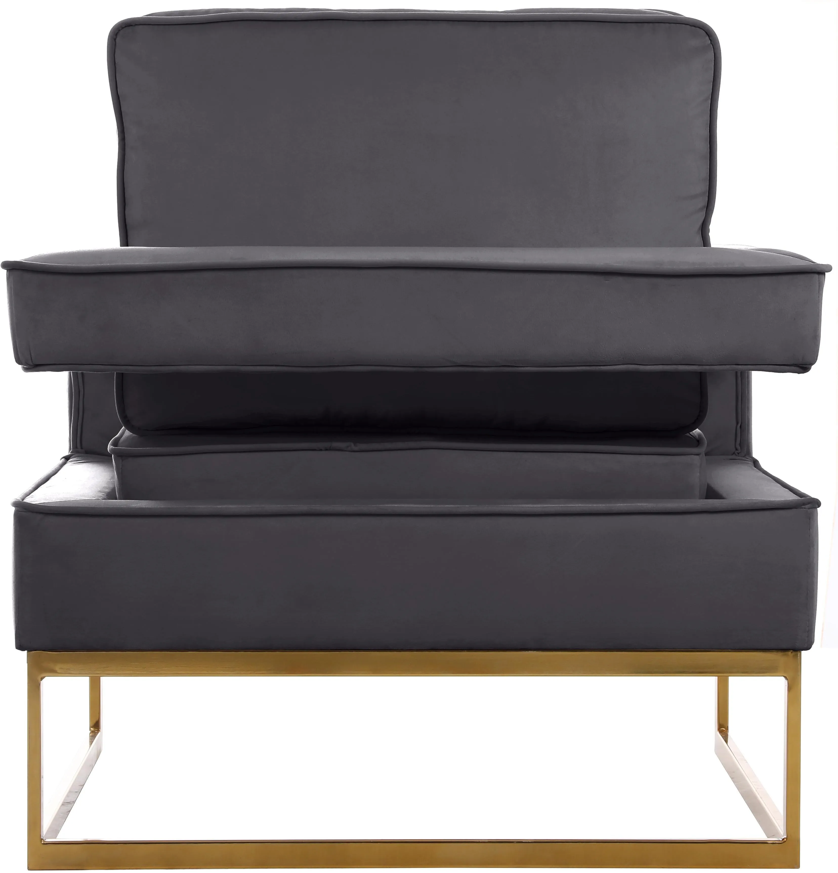 Noah Grey Velvet Accent Chair