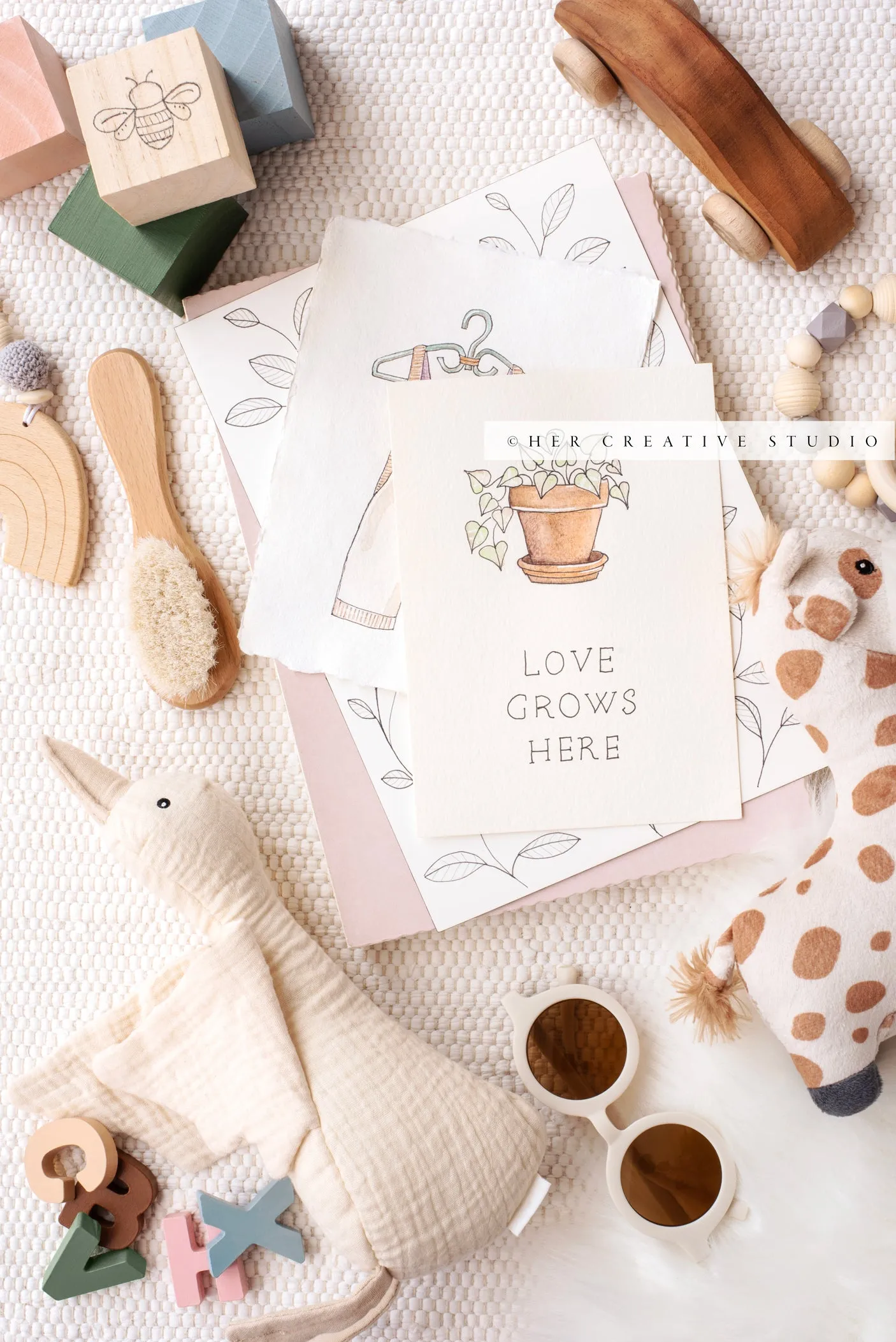 Nursury Print Artwork Mockup 5 x 7