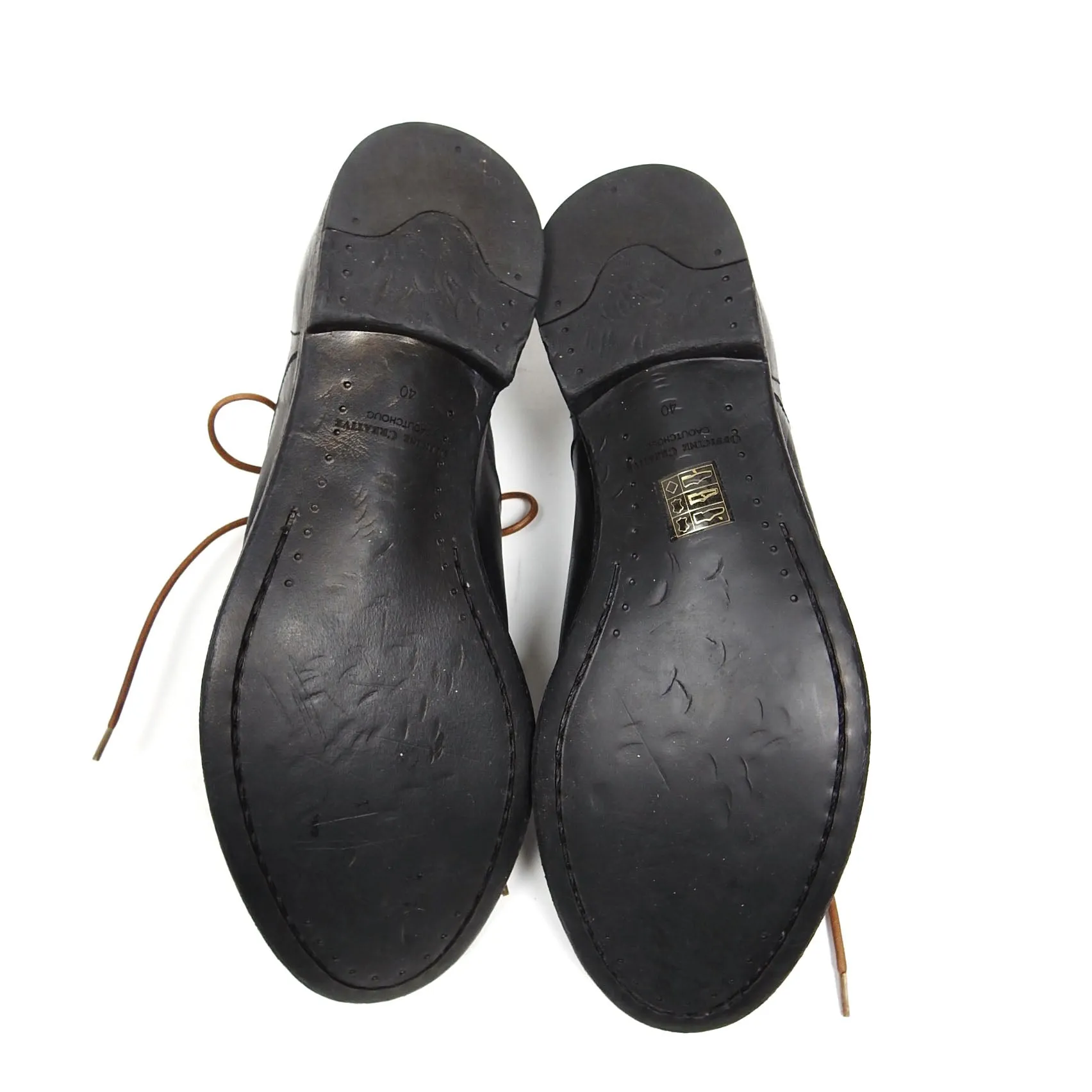 Officine Black Leather Oxford Size 40 (US 7)