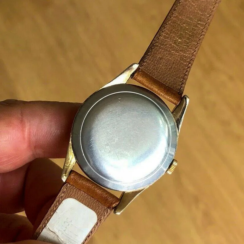 Omega 2810 3 Manual Cal. 283 Arabic Vintage c. 1955 Pink Gold Plated 35 mm