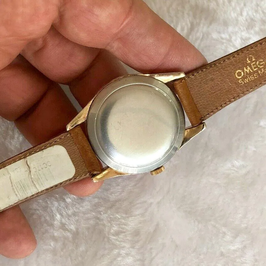 Omega 2810 3 Manual Cal. 283 Arabic Vintage c. 1955 Pink Gold Plated 35 mm