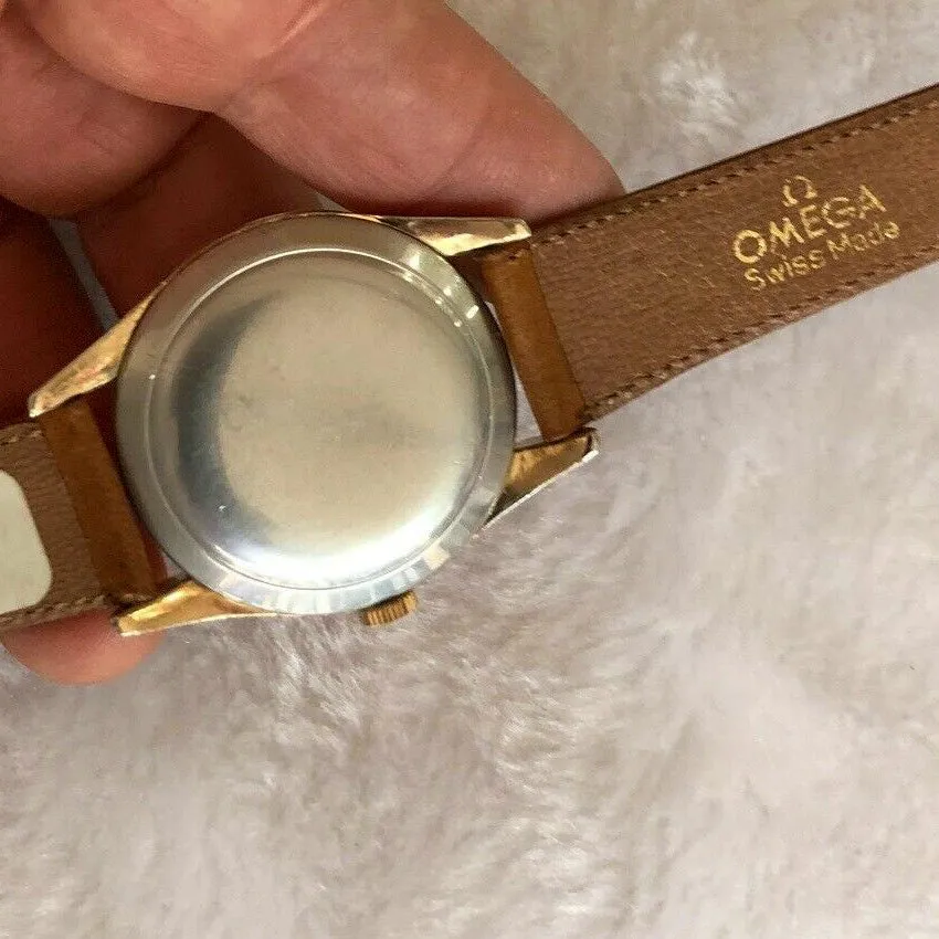 Omega 2810 3 Manual Cal. 283 Arabic Vintage c. 1955 Pink Gold Plated 35 mm