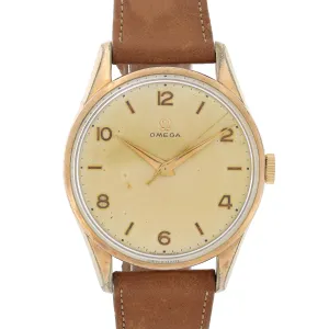 Omega 2810 3 Manual Cal. 283 Arabic Vintage c. 1955 Pink Gold Plated 35 mm